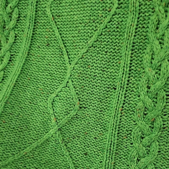 Anthropologie/Sanctuary Chunky Cable Knit Cowl Neck Sweater, Green, Womens Large - Picture 5 of 9